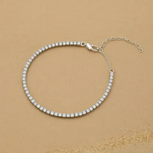 [PRD0016] One Layer Rhinestone Anklet Set for Women and Girls