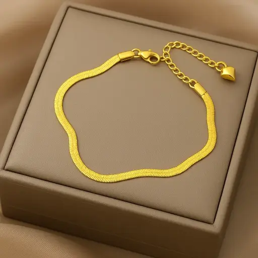 [PRD0002] - Elegant Gold Snake Anklet for Women 
